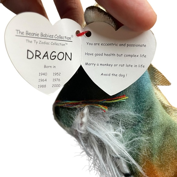 Ty Beanie Baby Zodiac Dragon - Picture 5 of 11